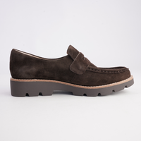Dorte Choc Suede/ Choc Sole Loafers - DJANGO AND JULIETTE | Shouz