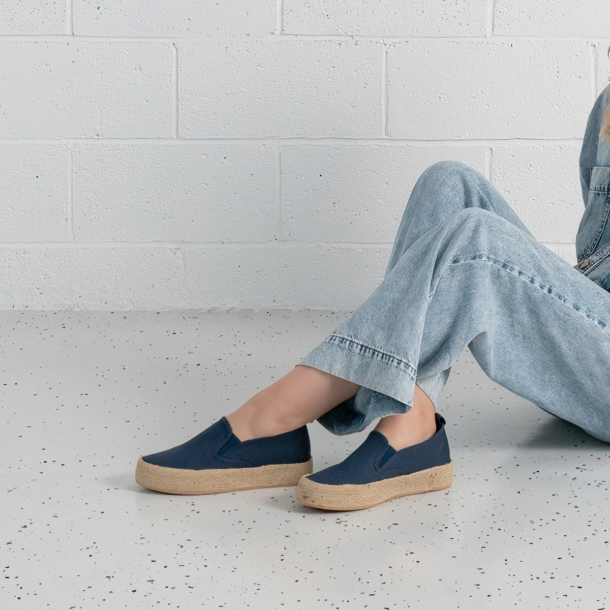 Candi Navy Espadrille Flats