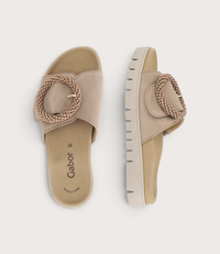 Lucille Sand Suede Slides
