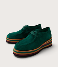 Gnota Forest Suede/ Forest and Tan Multi Sole Flats