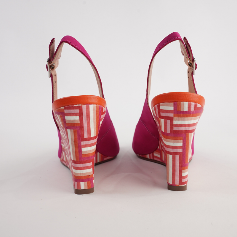 Bryce Fuschia Nubuck Leather Heels