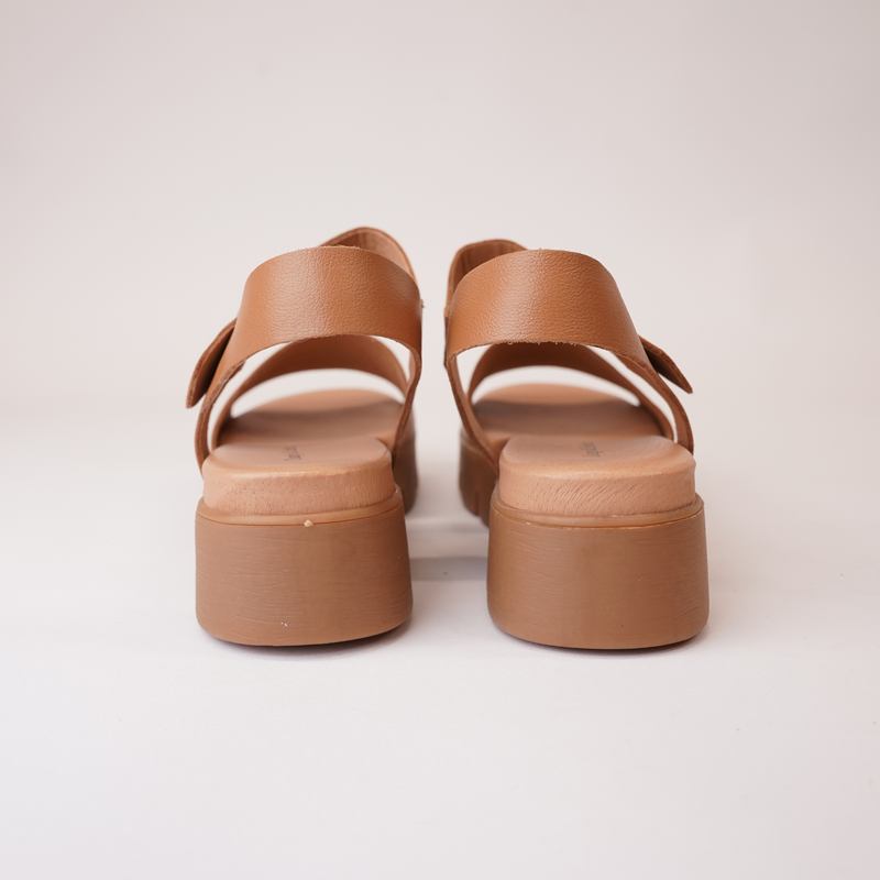 Babels Dark Tan Leather Sandals