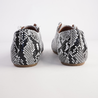 Quinn Black/ White Multi Snake Leather Sneakers - ALFIE AND EVIE | Shouz