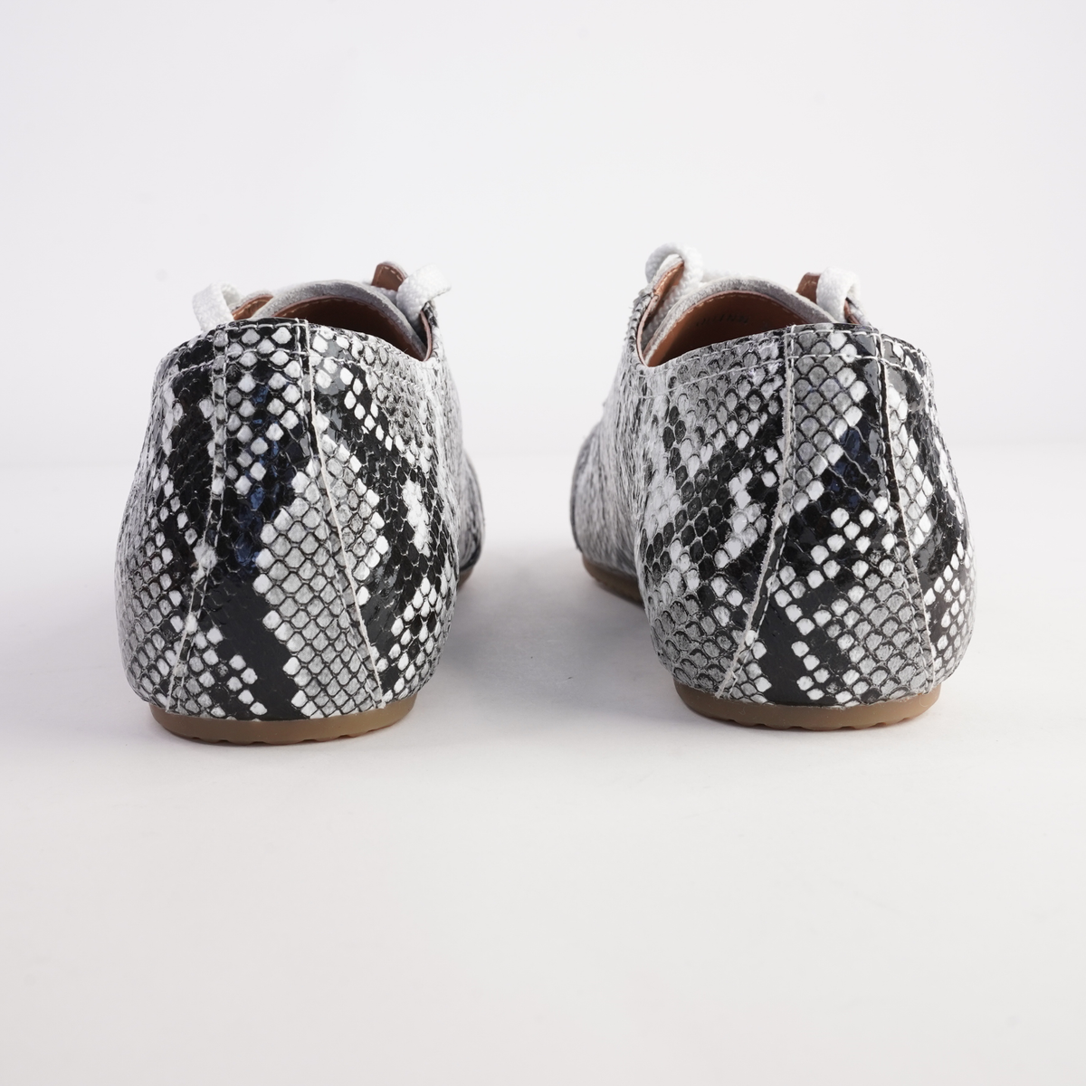 Quinn Black/ White Multi Snake Leather Sneakers - ALFIE AND EVIE | Shouz