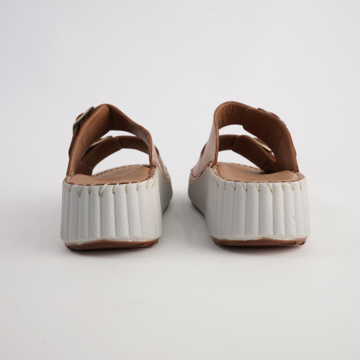 Solena Coconut Leather Slides - SALA | Shouz