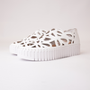 Bello White Leather Sneakers