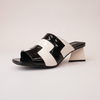 Ibbys Black & Ivory Patent Leather Heels