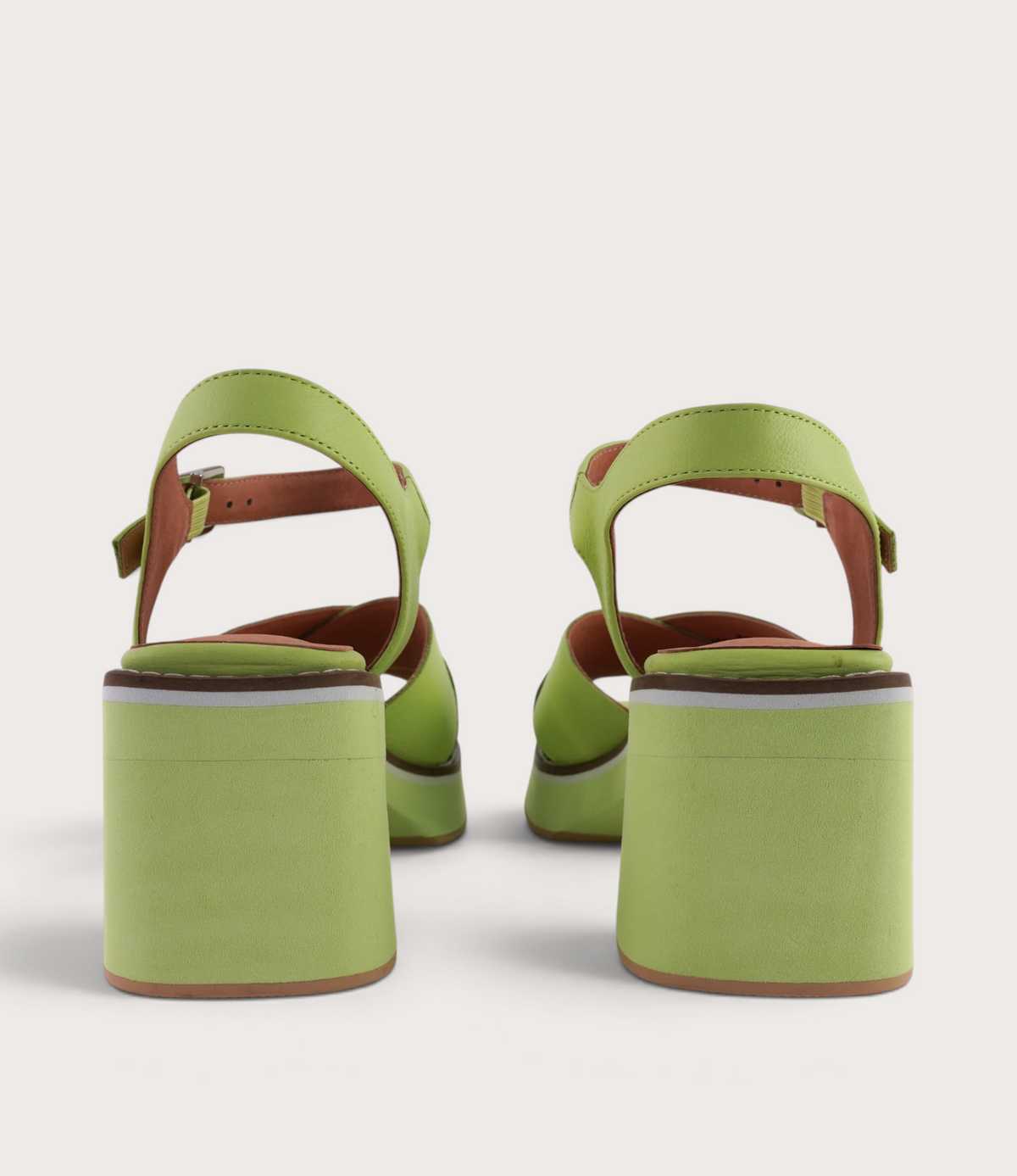 Jemi Light Citrus Leather Heels