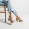 Prinia Camello Suede Leather Espadrille Heels