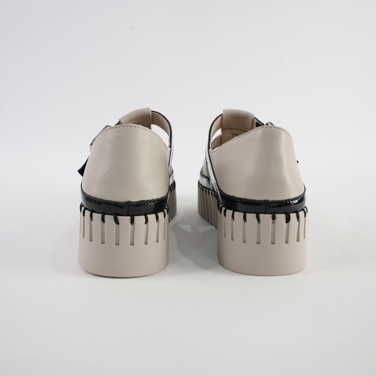 Baytown Black Patent/ Almond Leather Sneakers - DJANGO AND JULIETTE | Shouz