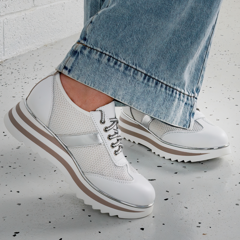 Harmony White Leather Sneakers