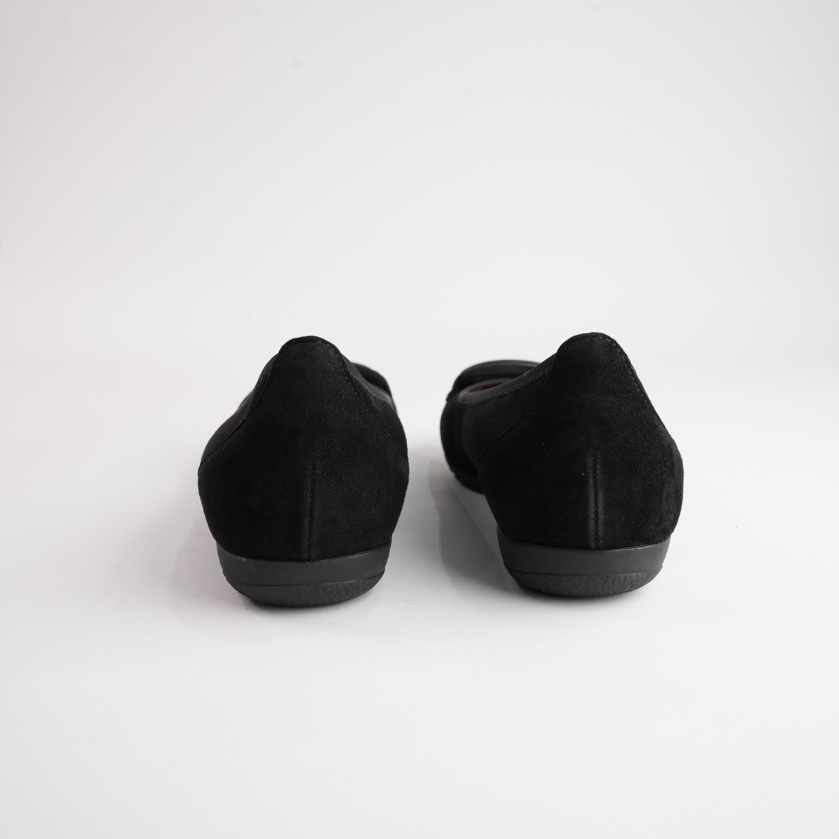 Gwenyth Black Suede Leather Ballet Flats - GABOR | Shouz