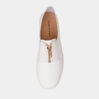 Branza White Leather Sneakers