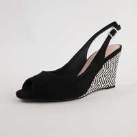 Bryce Black Nubuck Leather Heels