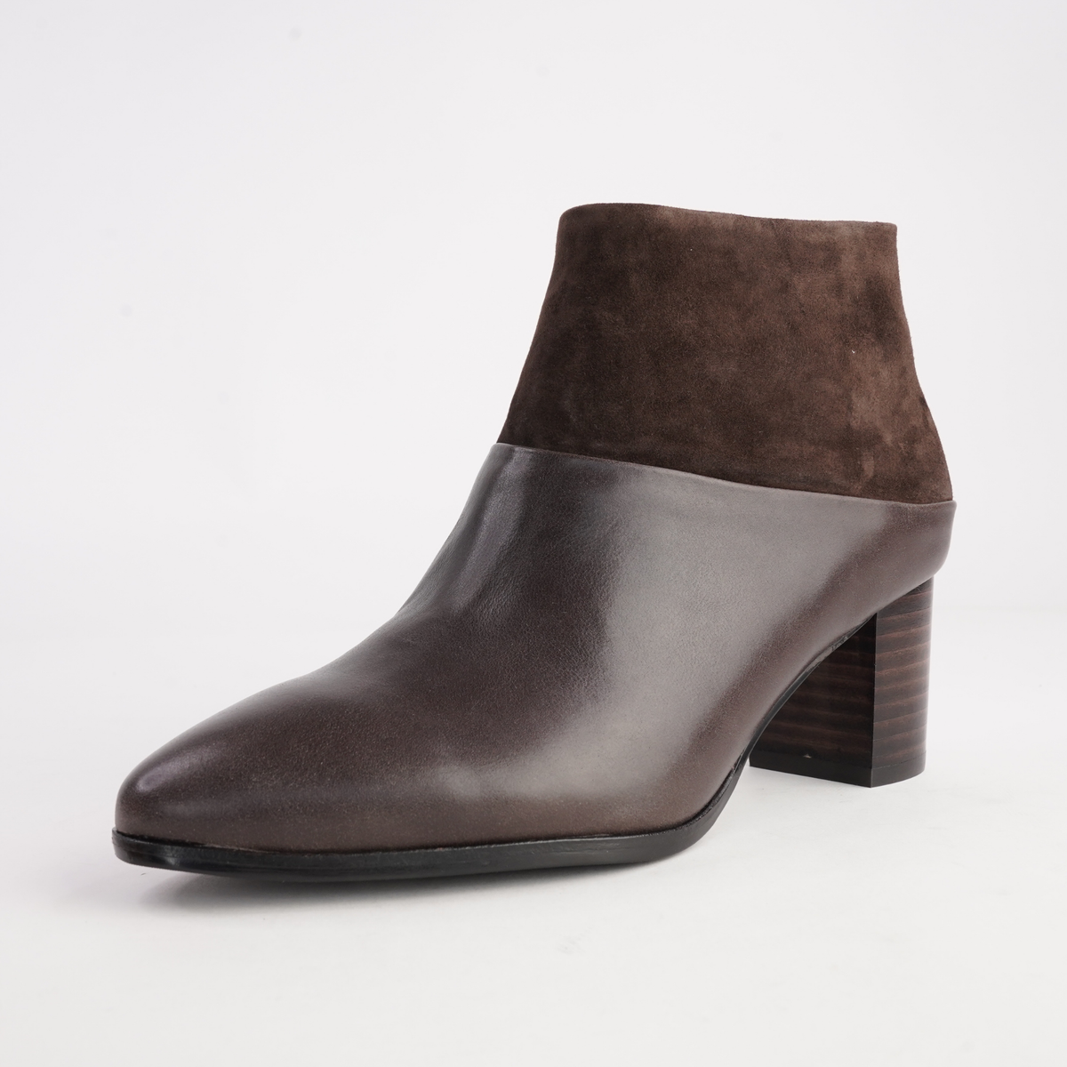 Blumas Choc Leather/ Choc Suede Boots - DJANGO AND JULIETTE | Shouz