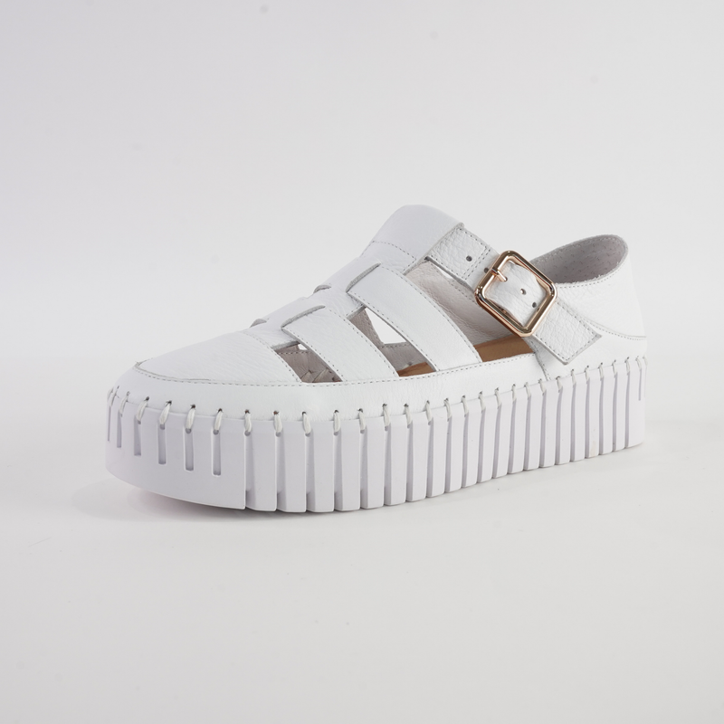 Baytown White Leather Sneakers