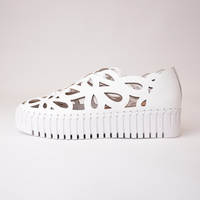 Bello White Leather Sneakers