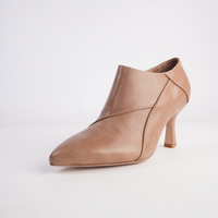 Lazel Tan Leather Heels - TOP END | Shouz