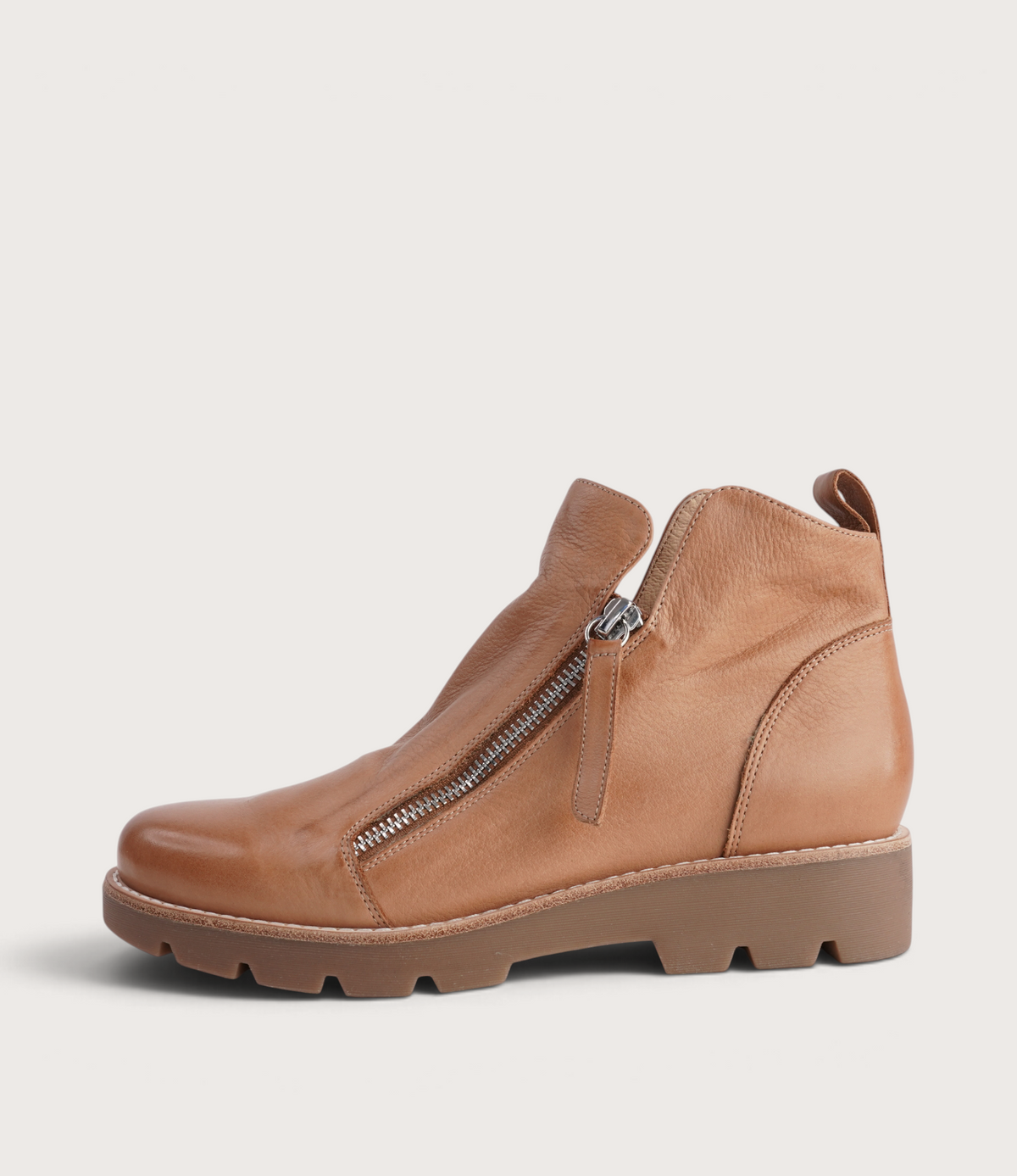 Dottiz Dark Tan/ Light Choc Sole Ankle Boots