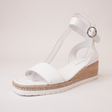 Irish White Leather Sandals