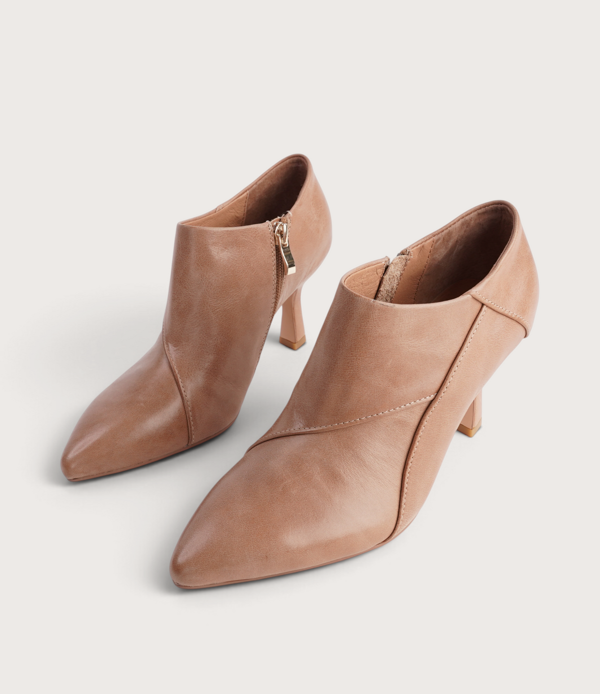 Lazel Tan Leather Heels