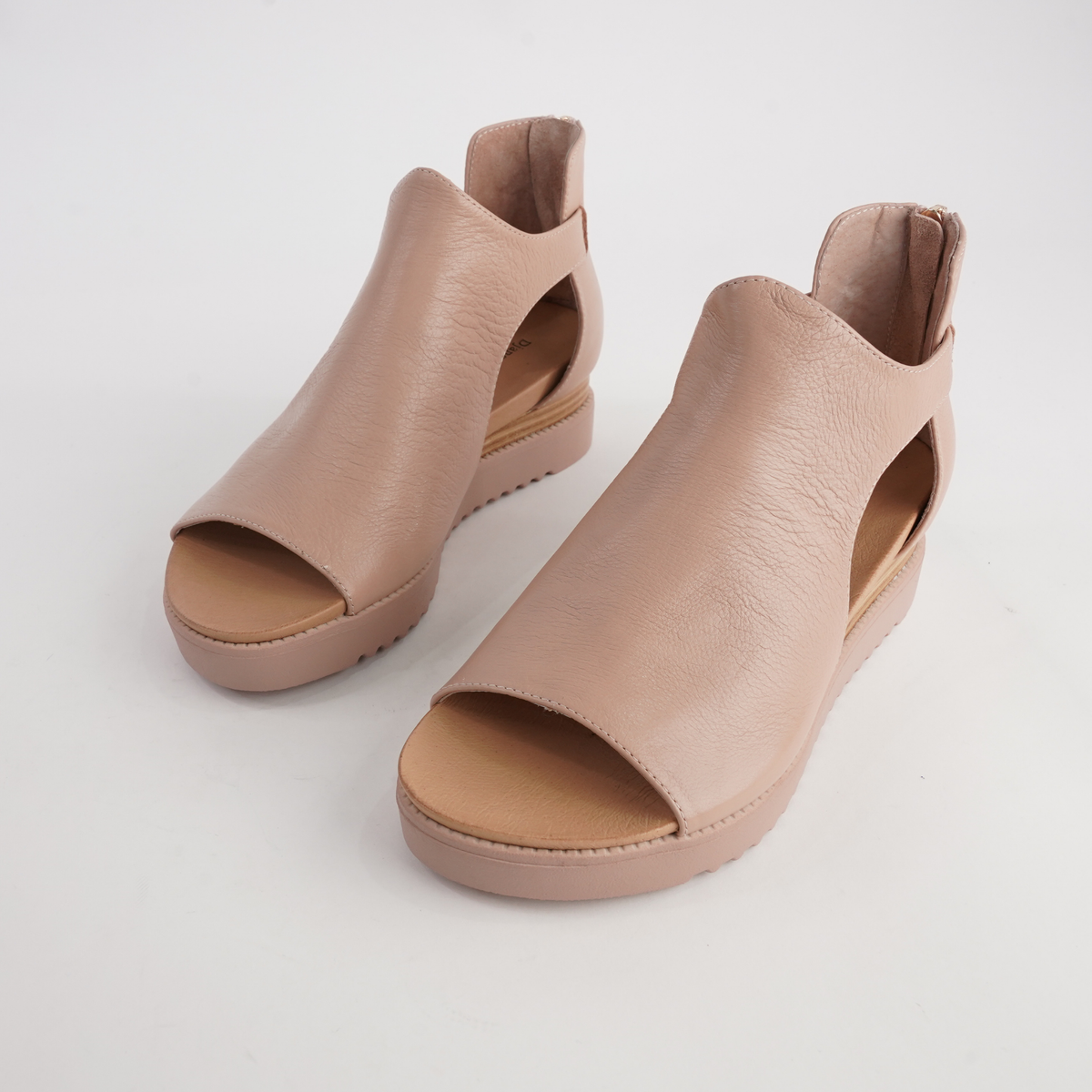 Ambatto Cappuccino/cappuccino Sole Leather Sandals