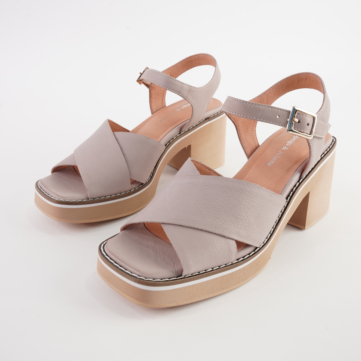 Jemi Cafe Leather Heels