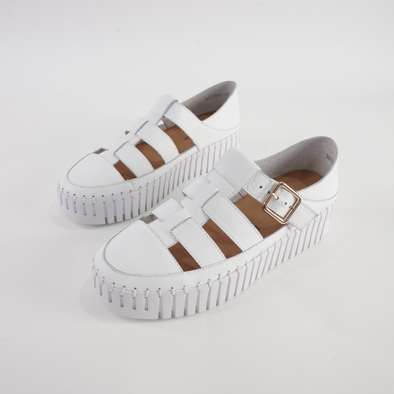 Baytown White Leather Sneakers