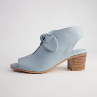 Banana Denim Leather Heels