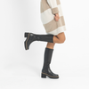 Bellame Black Leather Knee High Boots
