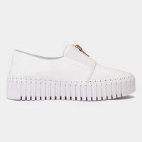 Branza White Leather Sneakers