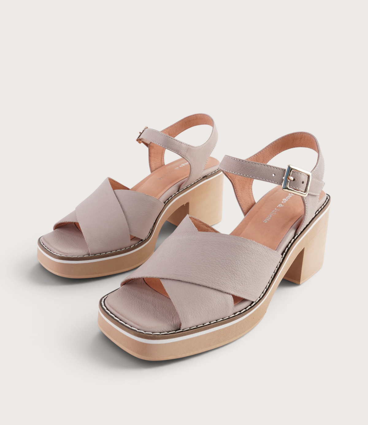 Jemi Cafe Leather Heels