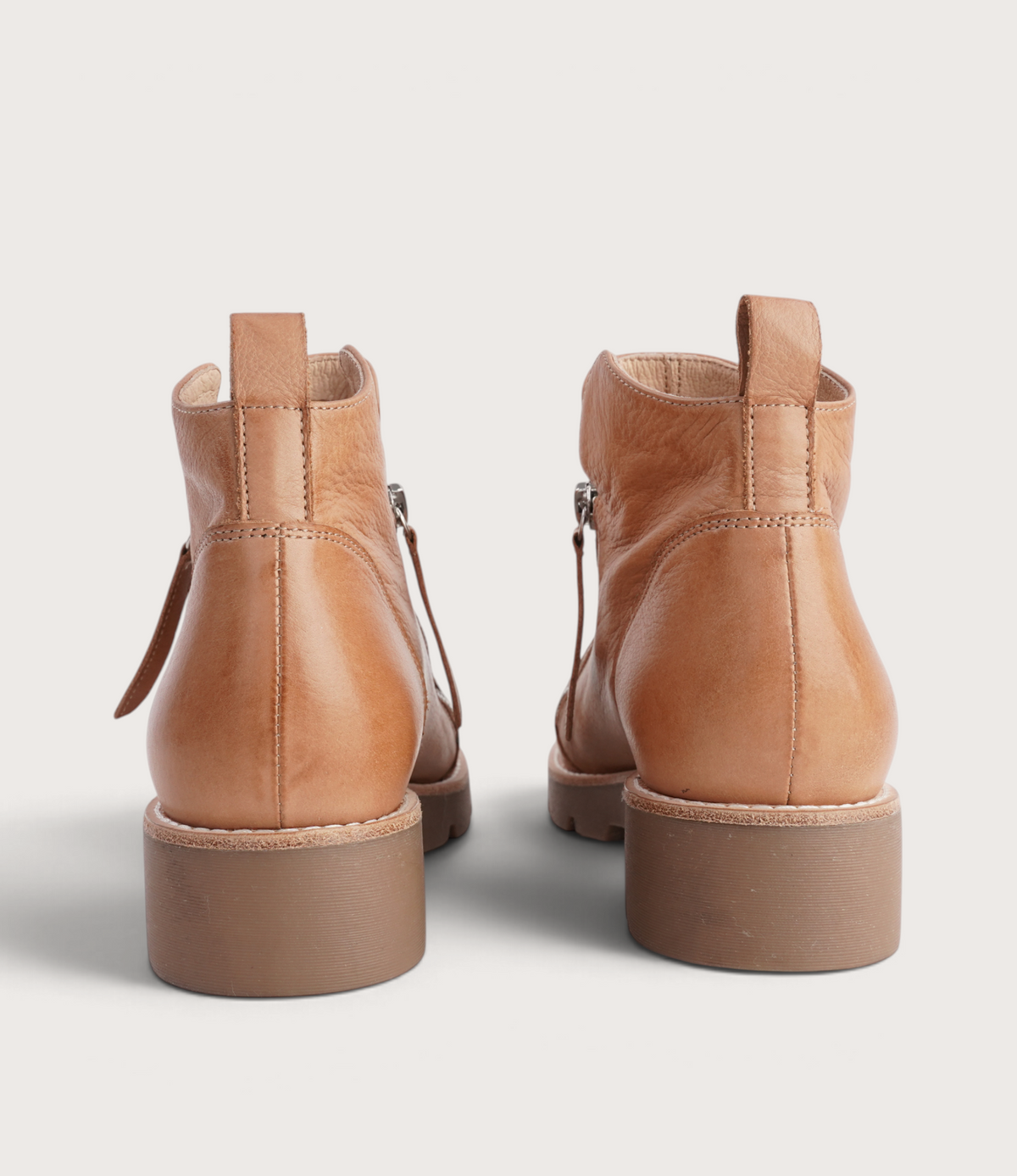 Dottiz Dark Tan/ Light Choc Sole Ankle Boots