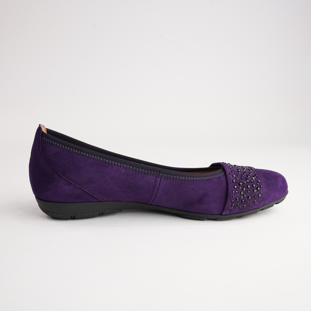 Greta Purple Suede Leather Ballet Flats - GABOR | Shouz