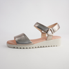 Minne Champagne/ Almond Sole Leather Sandals