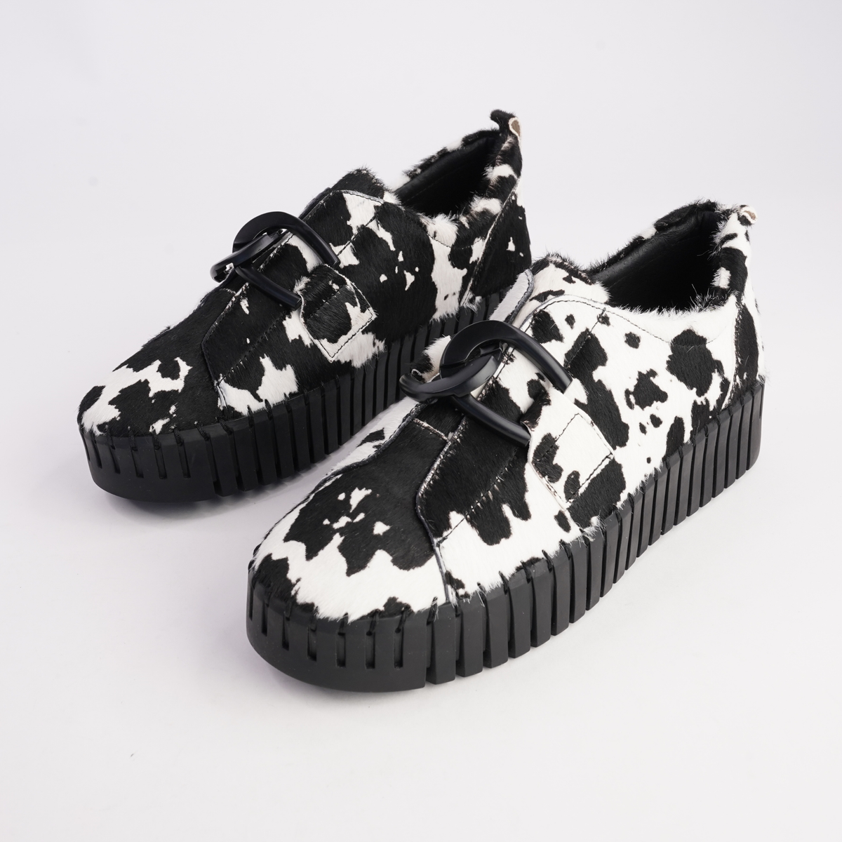 Breeza Black and White/Cow Pony/Black Sole Sneakers - DJANGO AND JULIETTE | Shouz