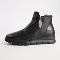 Eddie Black Leather Ankle Boots