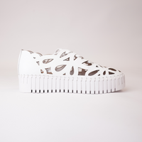 Bello White Leather Sneakers