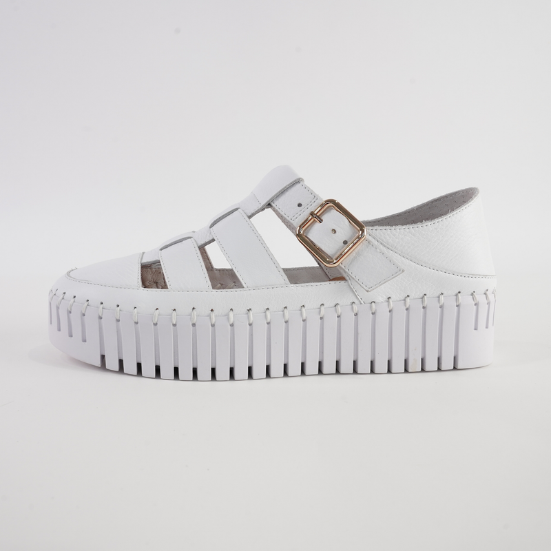 Baytown White Leather Sneakers