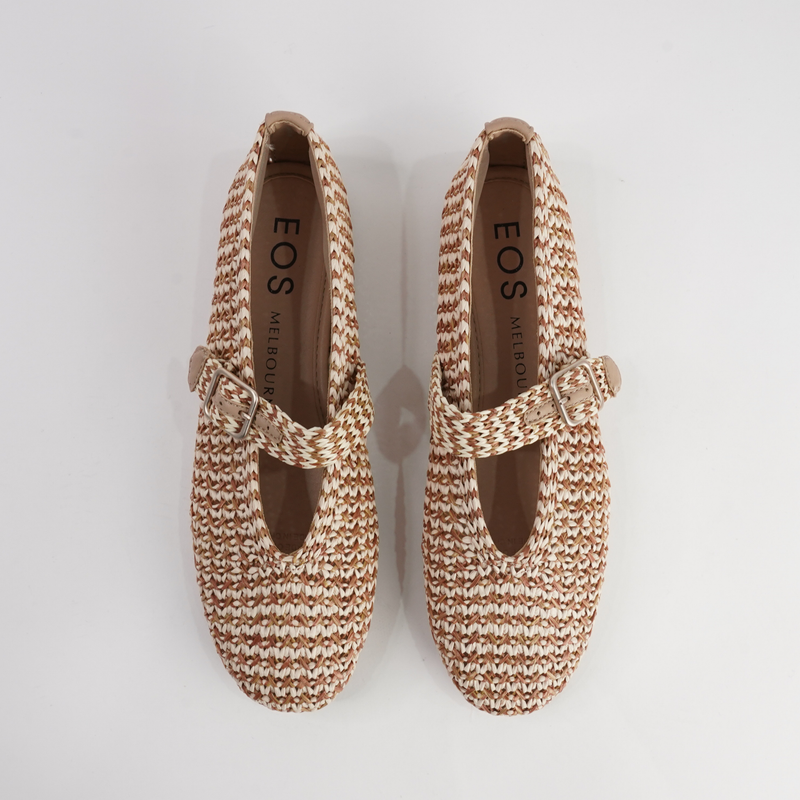 Santalum Caramel Ballet Flats