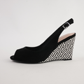 Bryce Black Nubuck Leather Heels