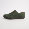Fergey 20 Grun Leather Lace Up Flats