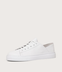 Oskher White Leather Sneakers