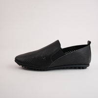 Bescara Black Leather Flats