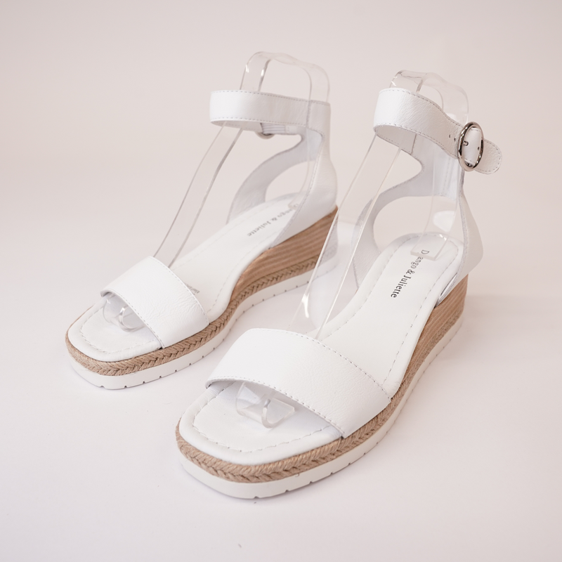 Irish White Leather Sandals