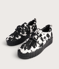 Breeza Black and White/Cow Pony/Black Sole Sneakers