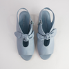 Banana Denim Leather Heels