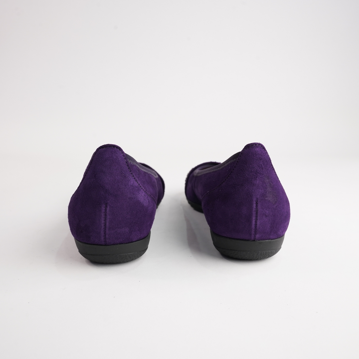 Greta Purple Suede Leather Ballet Flats - GABOR | Shouz