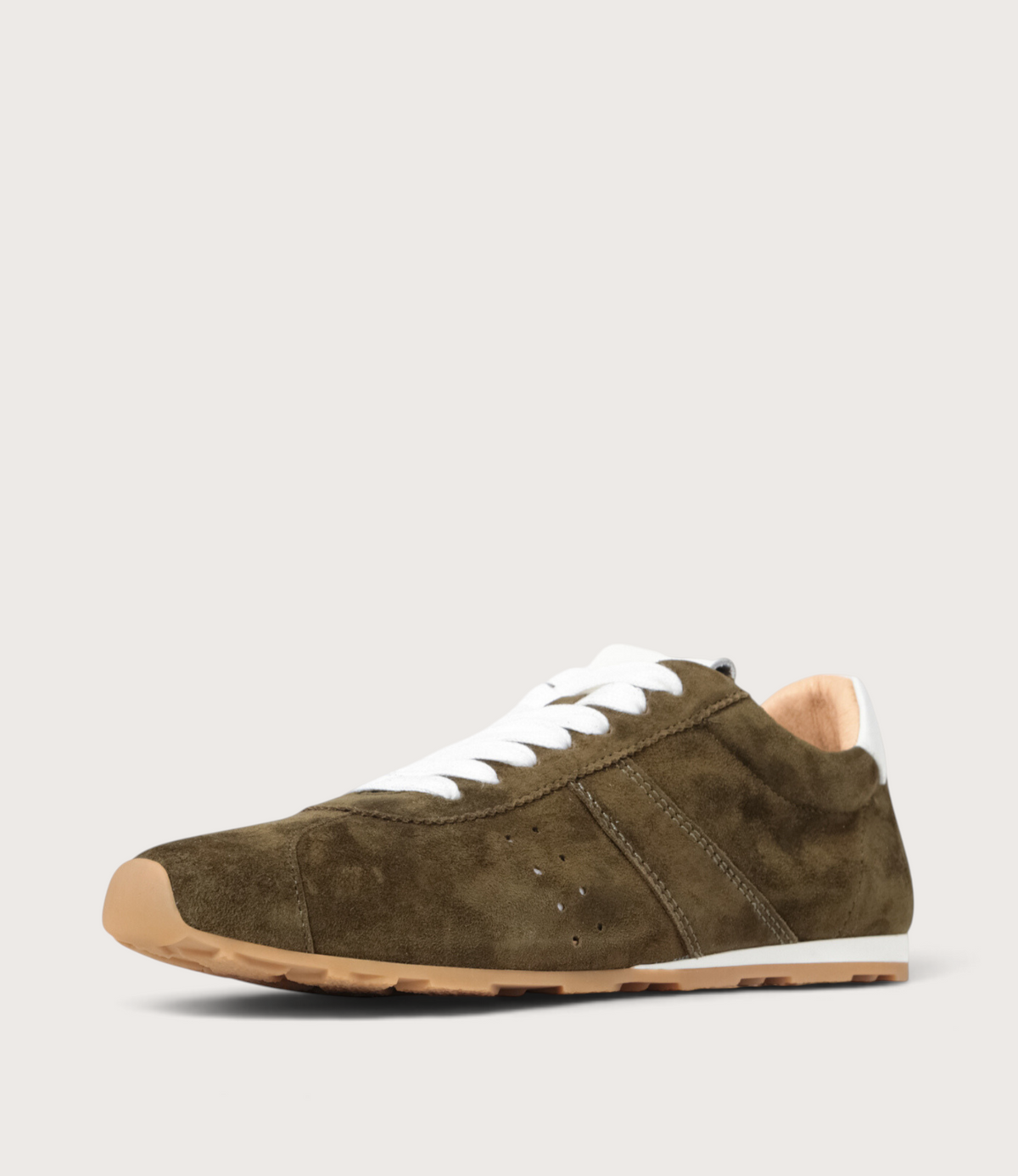 Jas Olive Suede Sneakers