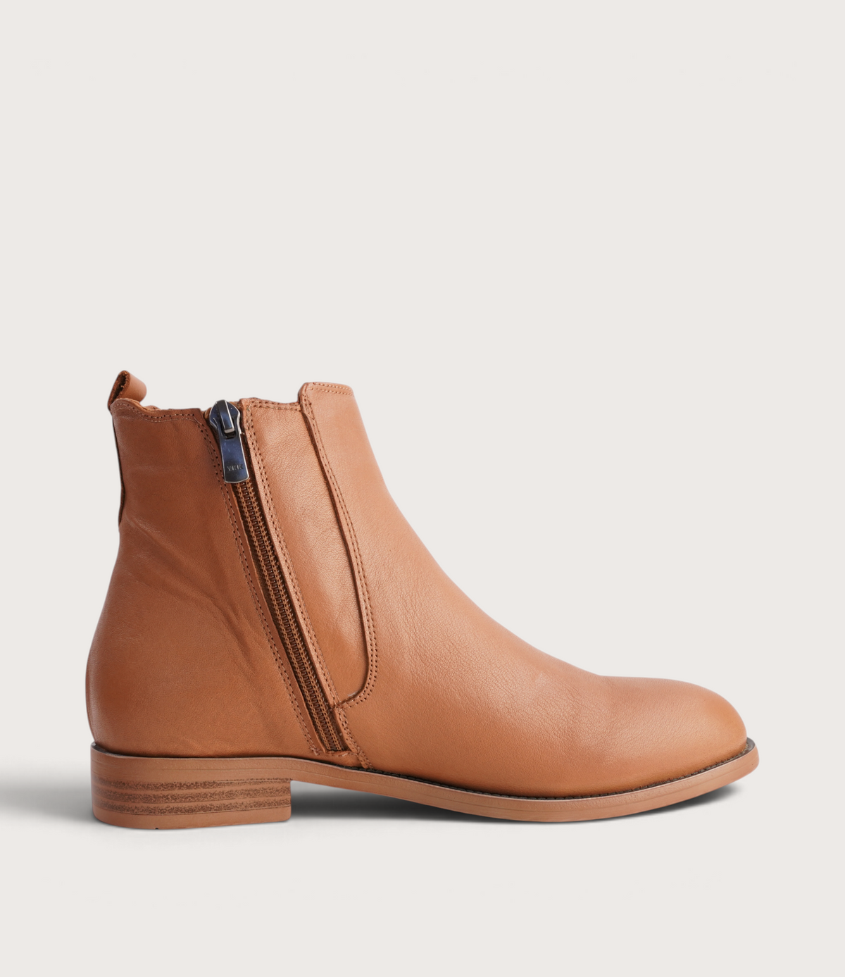 Gabby Coconut Leather Ankle Boots - SALA | Shouz